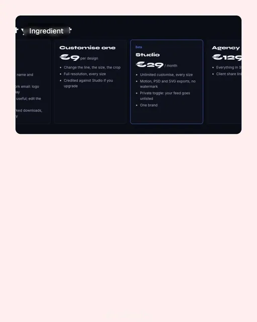 Video for design.live: "Start with the free feed". Before after wipe, 6.0 s, light palette.
