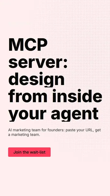 Video for design.live: "MCP server: design from inside your agent". Doc motion loop, 8.0 s, light palette.