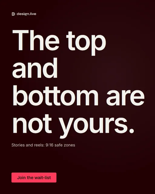 Video for design.live: "The top and bottom are not yours.". Doc motion loop, 6.0 s, dark palette.