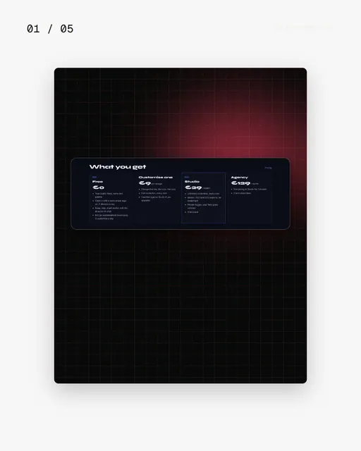 Video for design.live. Ad flipbook, 7.5 s, light palette.