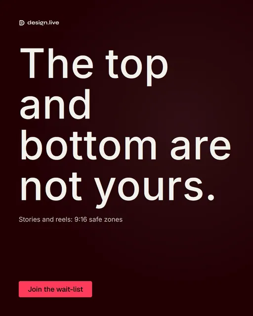 Video for design.live: "The top and bottom are not yours.". Doc motion loop, 6.0 s, dark palette.