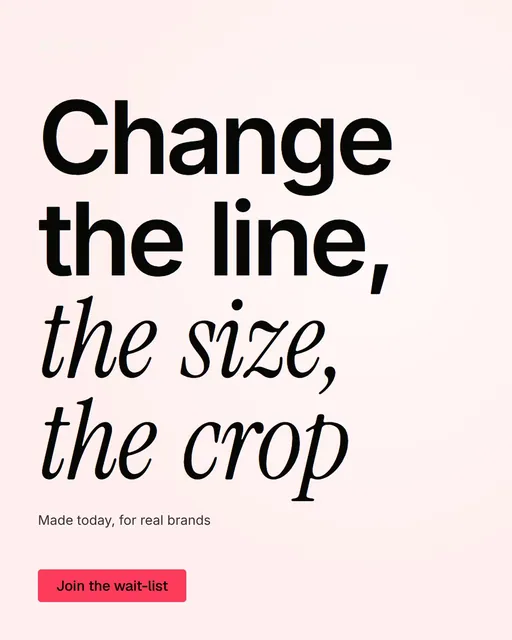 Video for design.live: "Change the line, the size, the crop". Doc motion loop, 6.0 s, light palette.