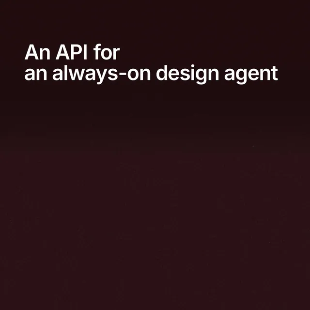 Video for design.live: "An API for an always-on design agent". Shader loop, 6.0 s, dark palette.