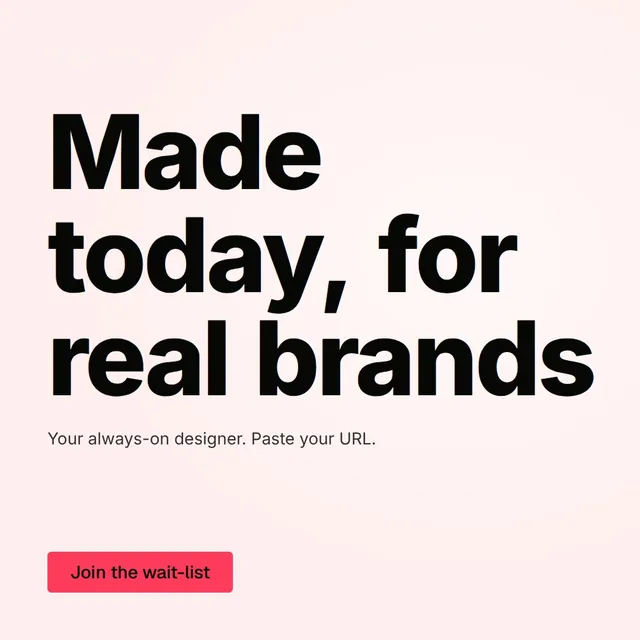 Video for design.live: "Made today, for real brands". Doc motion loop, 6.0 s, light palette.