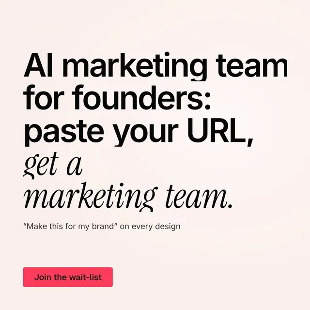 Video for design.live: "AI marketing team for founders: paste your URL, get a marketing team.". Doc motion loop, 7.0 s, light palette.