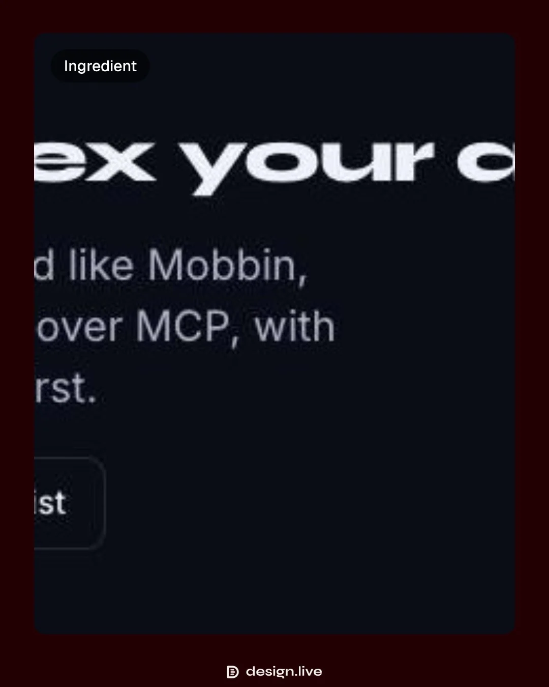 Video for design.live: "Private toggle: pages go unlisted, the workspace stays". Before after wipe, 6.0 s, dark palette.