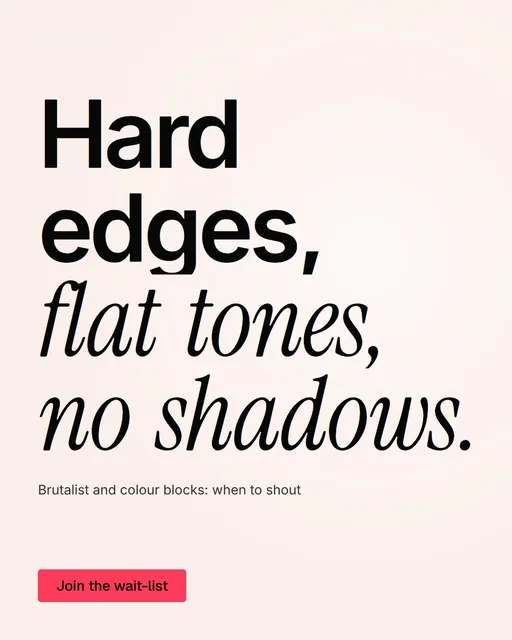 Video for design.live: "Hard edges, flat tones, no shadows.". Doc motion loop, 7.0 s, light palette.