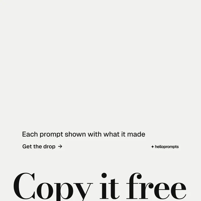 Instagram post for HelloPrompts: "Say it like an art director." Minimal luxury style, oversized layout, light palette in white.