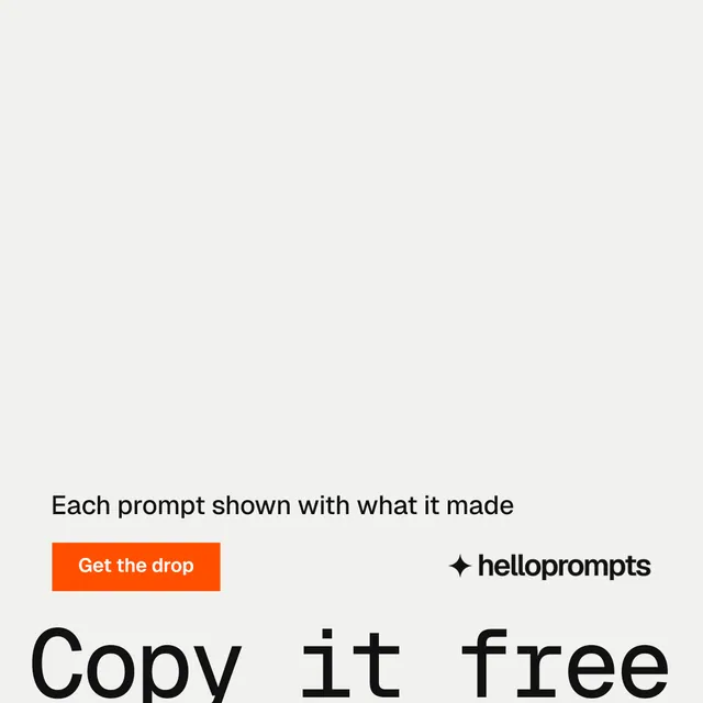 Instagram post for HelloPrompts: "The art of speaking to machines." Swiss style, oversized layout, light palette in white.