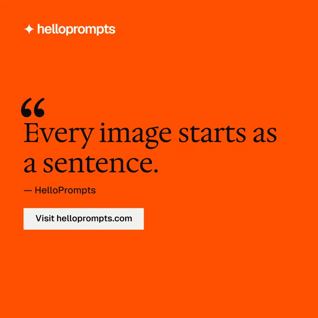 Instagram post for HelloPrompts: "Taste, written down." Split block style, quote layout, light palette in orange.