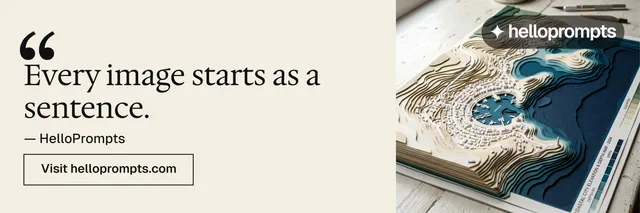 X header for HelloPrompts: "See the prompt. Steal the taste." Editorial style, quote layout, light palette in white, grey.