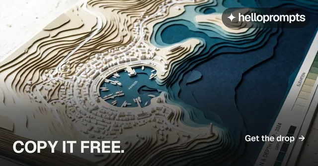 Social ad for HelloPrompts: "Copy it free." Y2K style, image led layout, dark palette in black, grey, yellow.