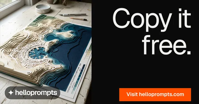 Social ad for HelloPrompts: "Copy it free." Swiss style, right layout, dark palette in black, grey.
