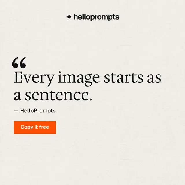 Instagram post for HelloPrompts: "Taste, written down." Swiss style, quote layout, light palette in yellow, white, orange.