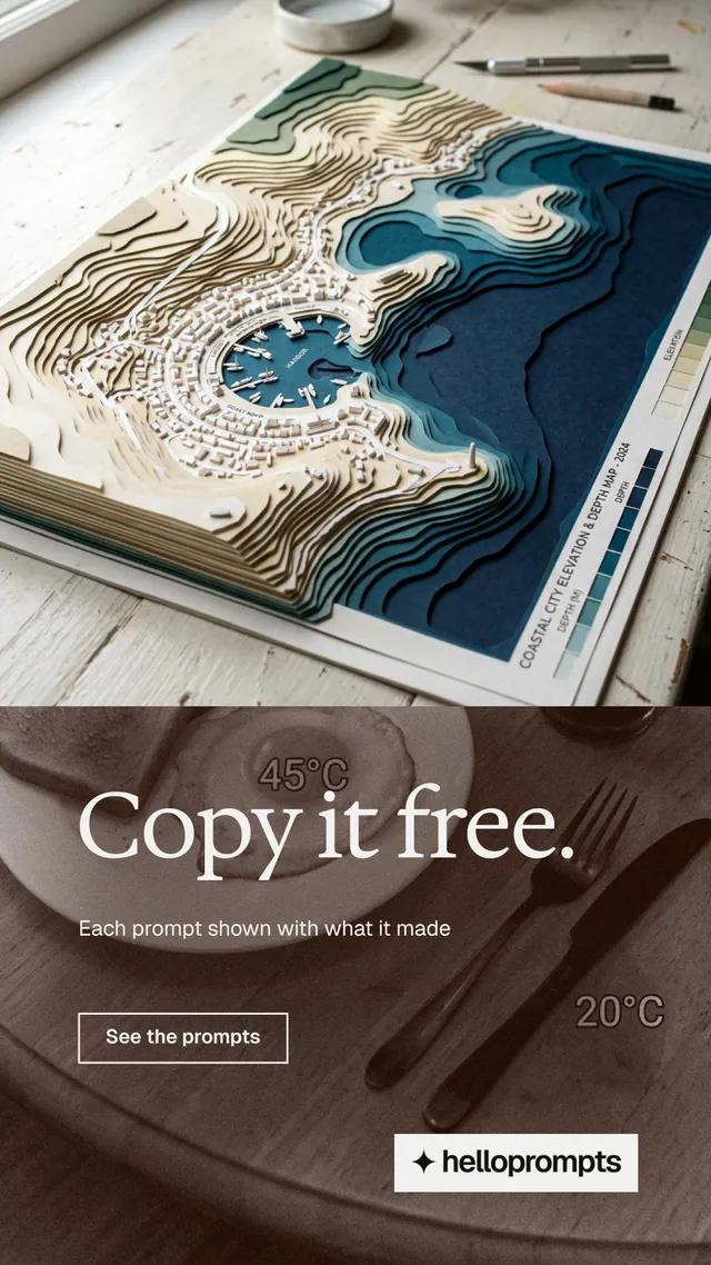 Instagram story for HelloPrompts: "Copy it free." Editorial style, bottom layout, light palette in grey, black, white.