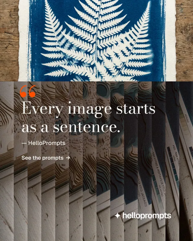 Instagram portrait post for HelloPrompts: "The art of speaking to machines." Minimal luxury style, quote layout, dark palette in grey, blue, black.