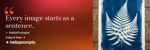 X header for HelloPrompts: "See the prompt. Steal the taste." Minimal luxury style, quote layout, dark palette in red, grey.