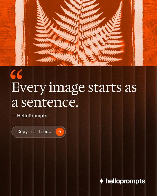 Instagram portrait post for HelloPrompts: "The art of speaking to machines." Agentic glass style, quote layout, dark palette in orange, black, brown.