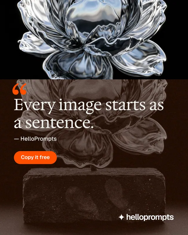 Instagram portrait post for HelloPrompts: "Taste, written down." Photo poster style, quote layout, dark palette in orange, black, grey.
