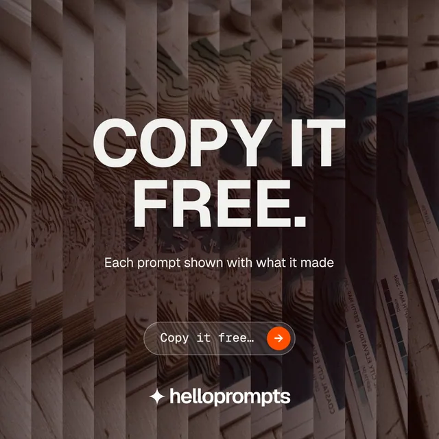 Instagram post for HelloPrompts: "Copy it free." Agentic glass style, centred layout, dark palette in red, black, grey.