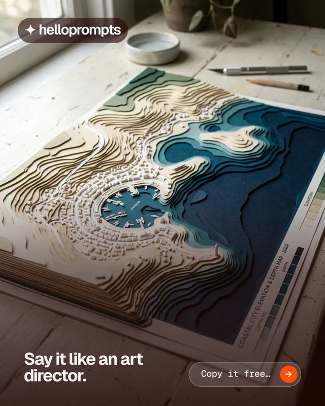 Instagram portrait post for HelloPrompts: "Say it like an art director." Agentic glass style, image led layout, dark palette in red, black, grey.