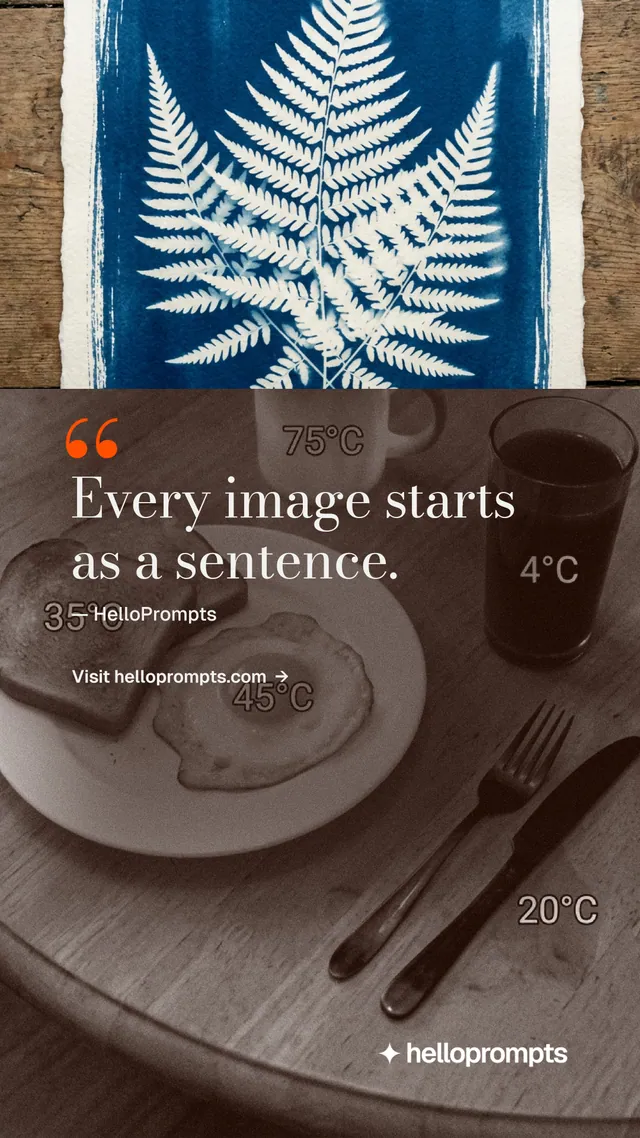 Instagram story for HelloPrompts: "See the prompt. Steal the taste." Minimal luxury style, quote layout, dark palette in grey, black, orange.