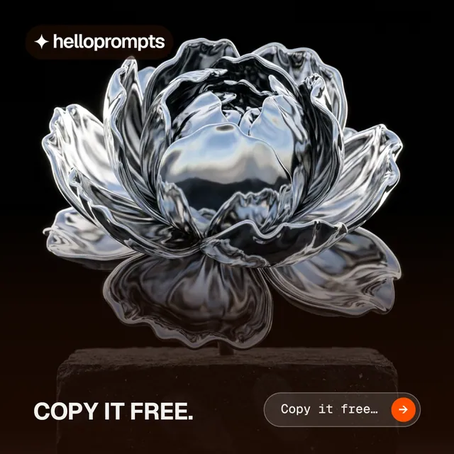 Instagram post for HelloPrompts: "Copy it free." Agentic glass style, image led layout, dark palette in black, grey.