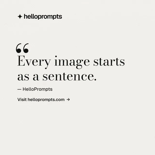 Instagram post for HelloPrompts: "Copy it free." Minimal luxury style, quote layout, light palette in white, grey.