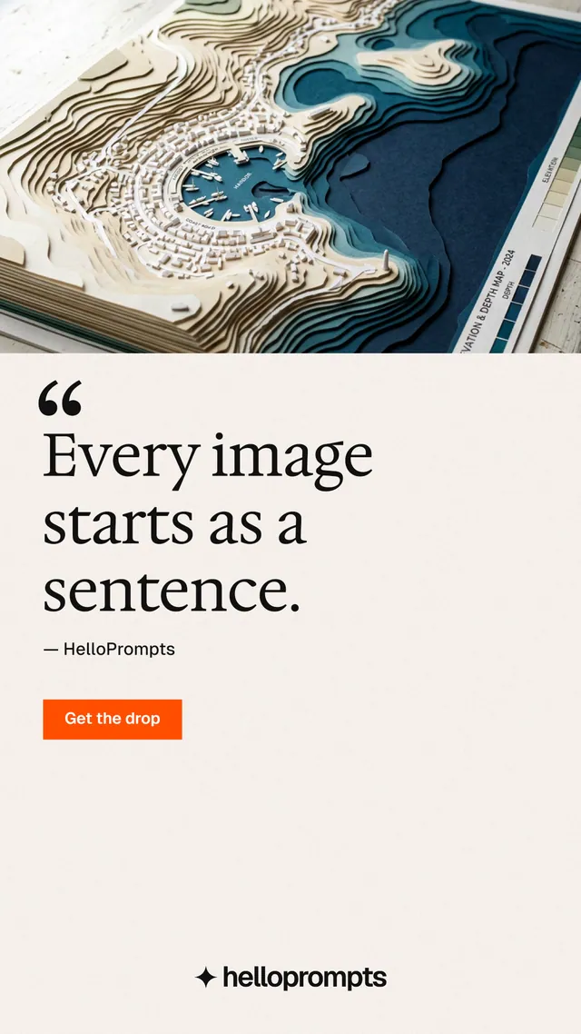Instagram story for HelloPrompts: "Taste, written down." Swiss style, quote layout, light palette in white, grey.
