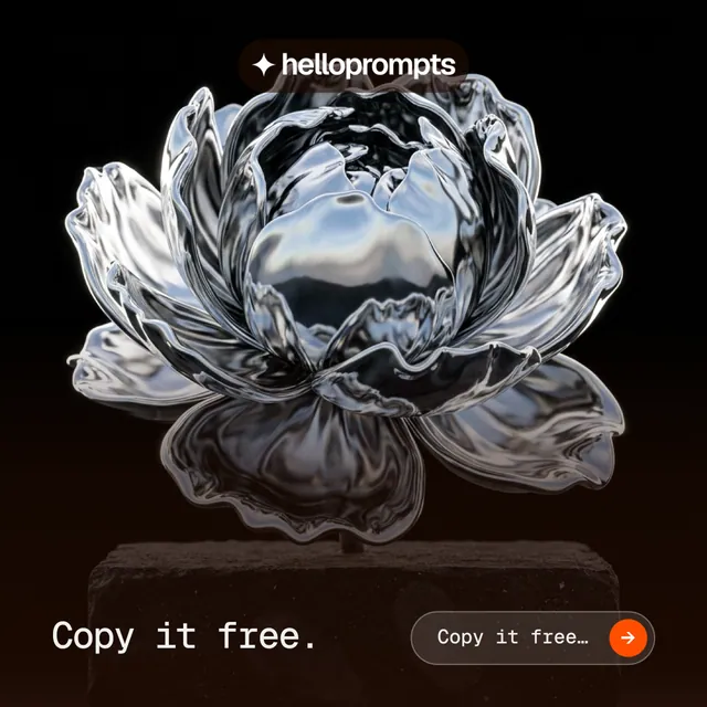 Instagram post for HelloPrompts: "Copy it free." Agentic glass style, image led layout, dark palette in black, grey.