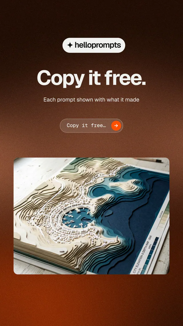 Instagram story for HelloPrompts: "Copy it free." Agentic glass style, centred layout, dark palette in black, orange, white.