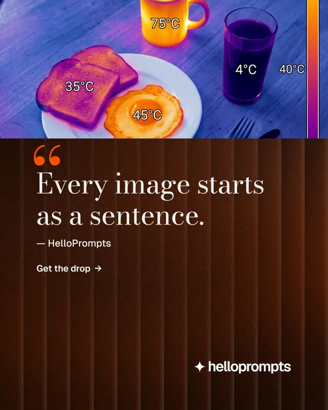 Instagram portrait post for HelloPrompts: "The art of speaking to machines." Minimal luxury style, quote layout, dark palette in red, black, blue.