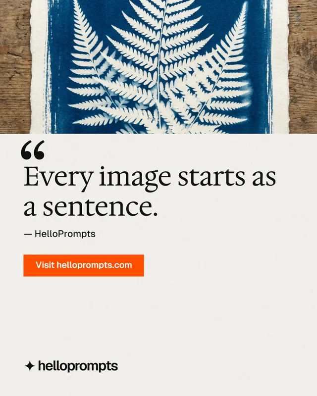 Instagram portrait post for HelloPrompts: "Say it like an art director." Swiss style, quote layout, light palette in white, grey.