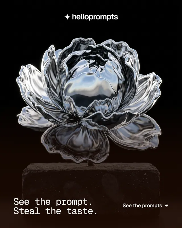 Instagram portrait post for HelloPrompts: "See the prompt. Steal the taste." Swiss style, image led layout, dark palette in black, orange, grey.