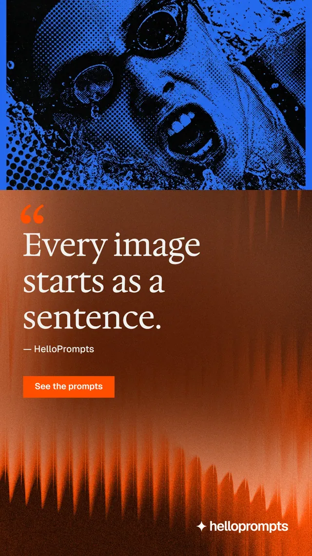 Instagram story for HelloPrompts: "Taste, written down." Swiss style, quote layout, dark palette in orange, black, brown.