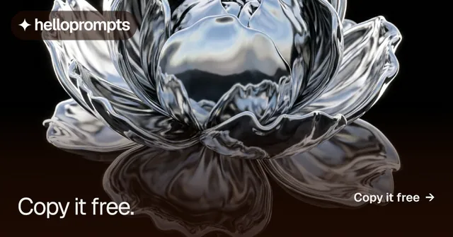 Social ad for HelloPrompts: "Copy it free." Swiss style, image led layout, dark palette in grey, black.