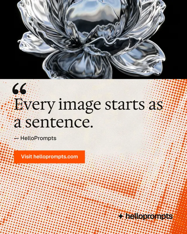 Instagram portrait post for HelloPrompts: "Say it like an art director." Swiss style, quote layout, light palette in orange, black.