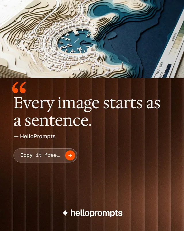 Instagram portrait post for HelloPrompts: "The art of speaking to machines." Agentic glass style, quote layout, dark palette in grey, orange, black.