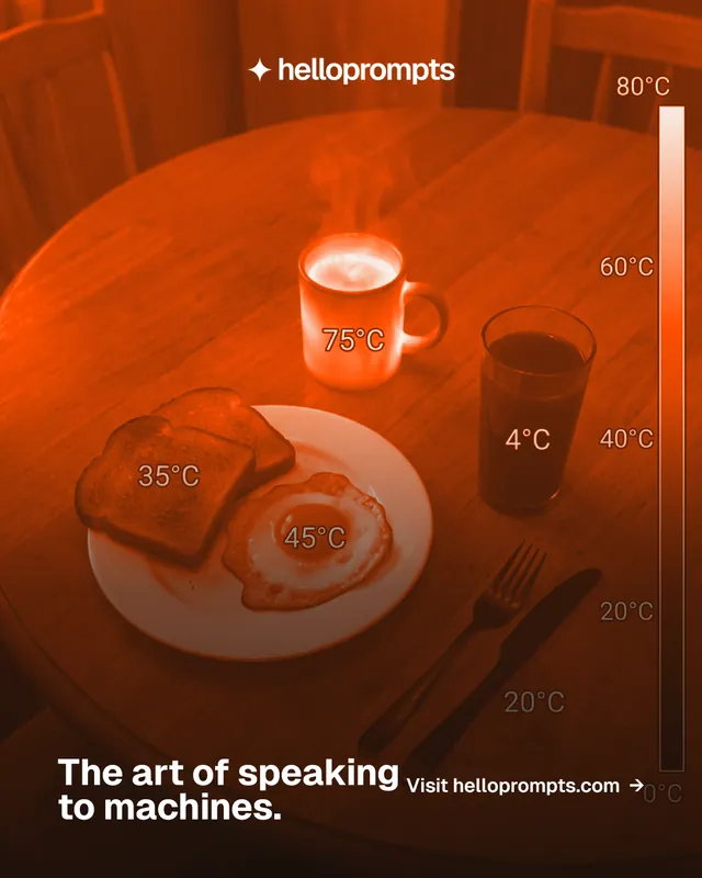 Instagram portrait post for HelloPrompts: "The art of speaking to machines." Retro print style, image led layout, dark palette in orange, brown.