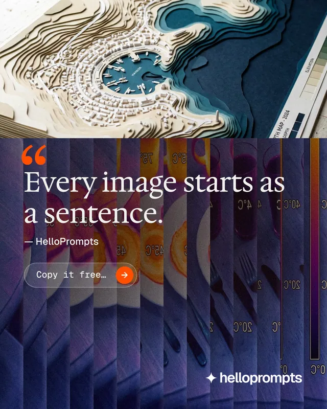 Instagram portrait post for HelloPrompts: "The art of speaking to machines." Agentic glass style, quote layout, dark palette in blue, grey, purple.