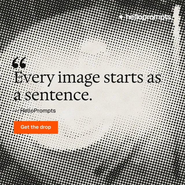 Instagram post for HelloPrompts: "Taste, written down." Swiss style, quote layout, light palette in white, grey.