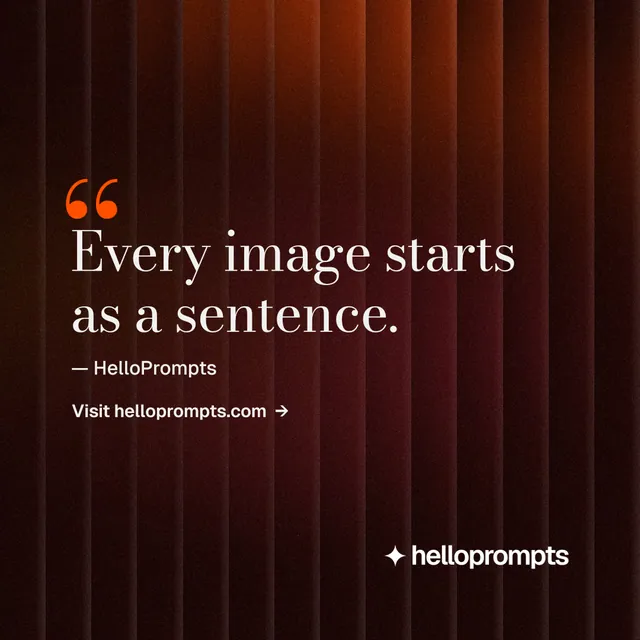 Instagram post for HelloPrompts: "Copy it free." Minimal luxury style, quote layout, dark palette in black, red.