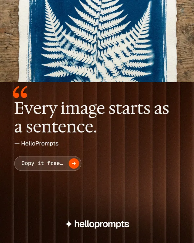 Instagram portrait post for HelloPrompts: "See the prompt. Steal the taste." Agentic glass style, quote layout, dark palette in orange, grey, black.