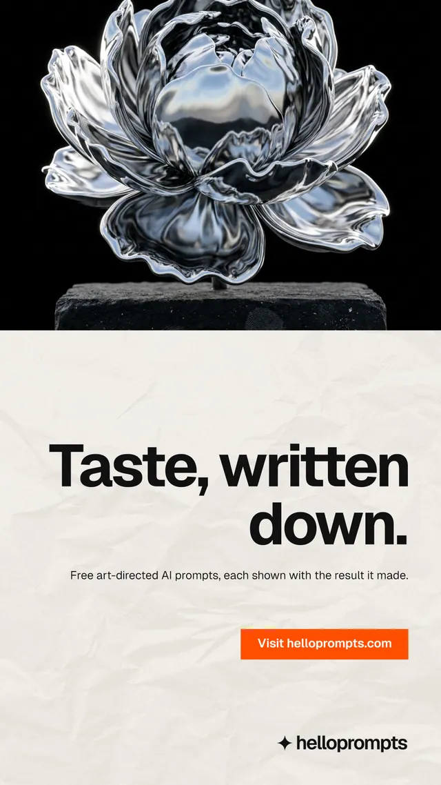 Instagram story for HelloPrompts: "Taste, written down." Swiss style, right layout, light palette in black, yellow, grey.