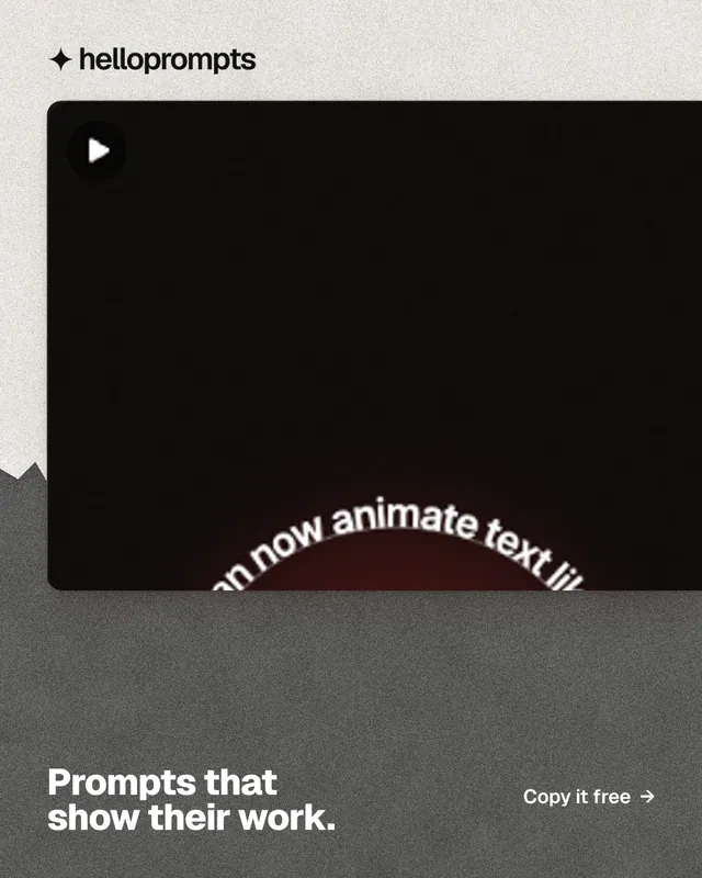 Instagram portrait post for HelloPrompts: "Prompts that show their work." Paper trio style, image led layout, dark palette in black, grey.