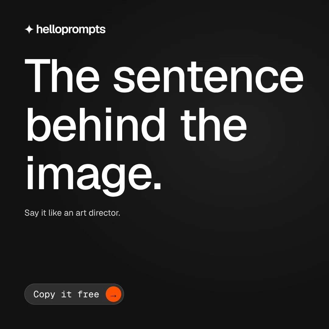 Video for HelloPrompts: "The sentence behind the image.". Doc motion loop, 7.0 s, dark palette.