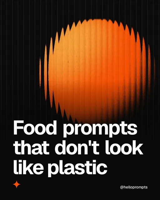 Video for HelloPrompts: "Food prompts that don't look like plastic". Shader loop, 6.0 s, dark palette.