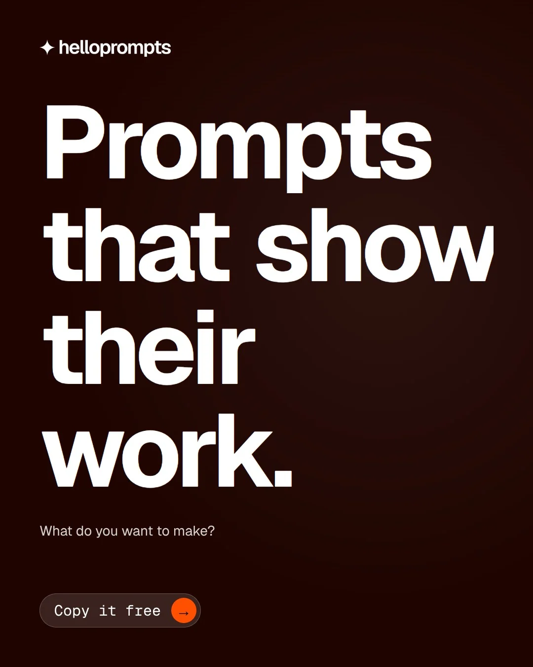 Video for HelloPrompts: "Prompts that show their work.". Doc motion loop, 8.0 s, dark palette.