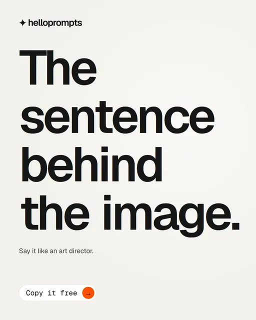 Video for HelloPrompts: "The sentence behind the image.". Doc motion loop, 6.0 s, light palette.