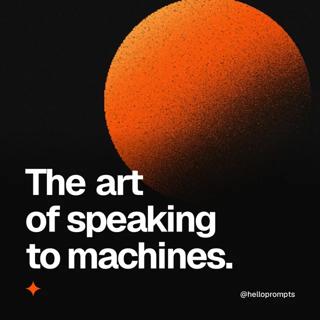 Video for HelloPrompts: "The art of speaking to machines.". Shader loop, 6.0 s, dark palette.